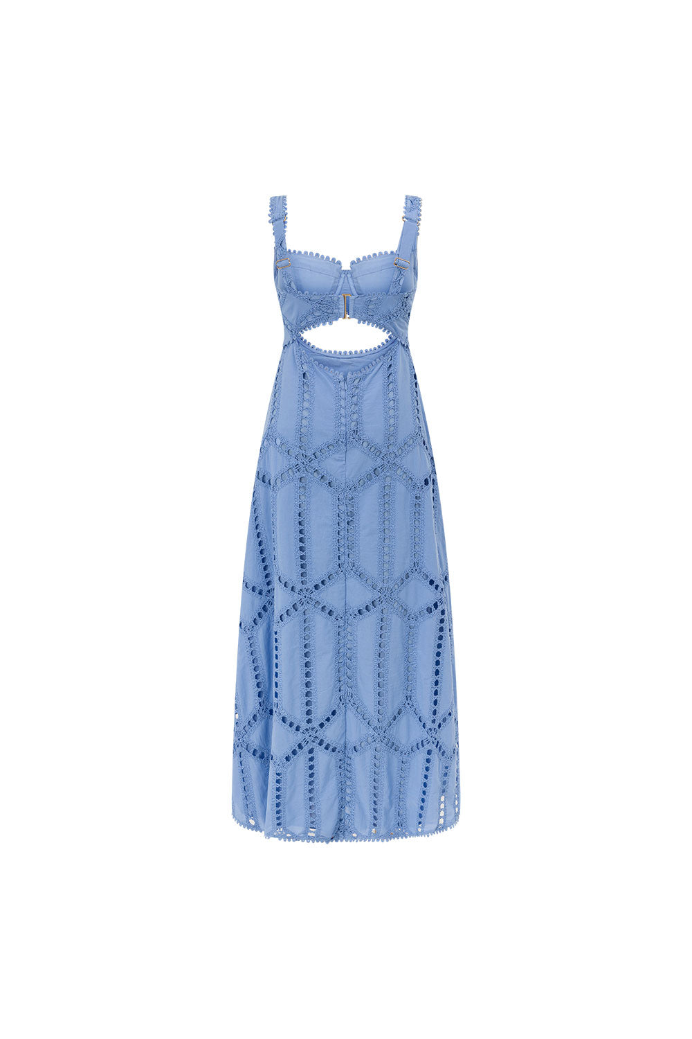 Women's Wedding Guest Eyelet Sweetheart Maxi Dress