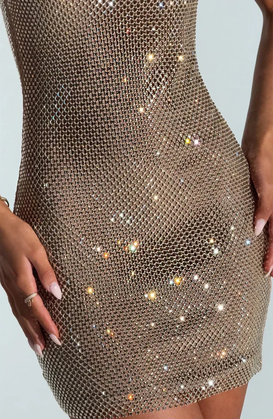 Bodycon Mesh Mini Dress