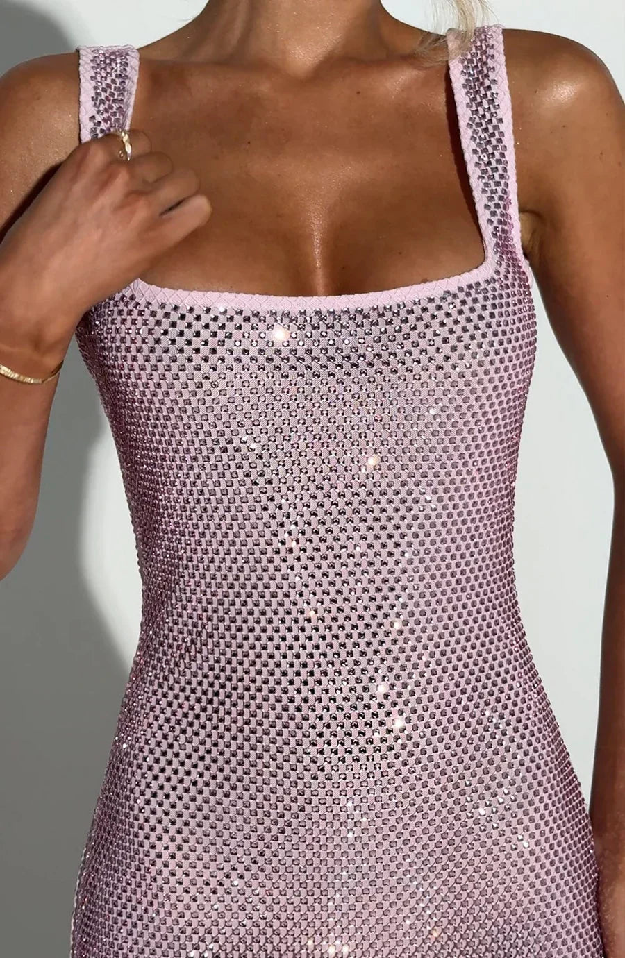 Bodycon Mesh Mini Dress