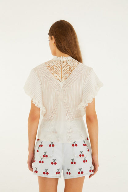 Border Print Floral Midi Dress