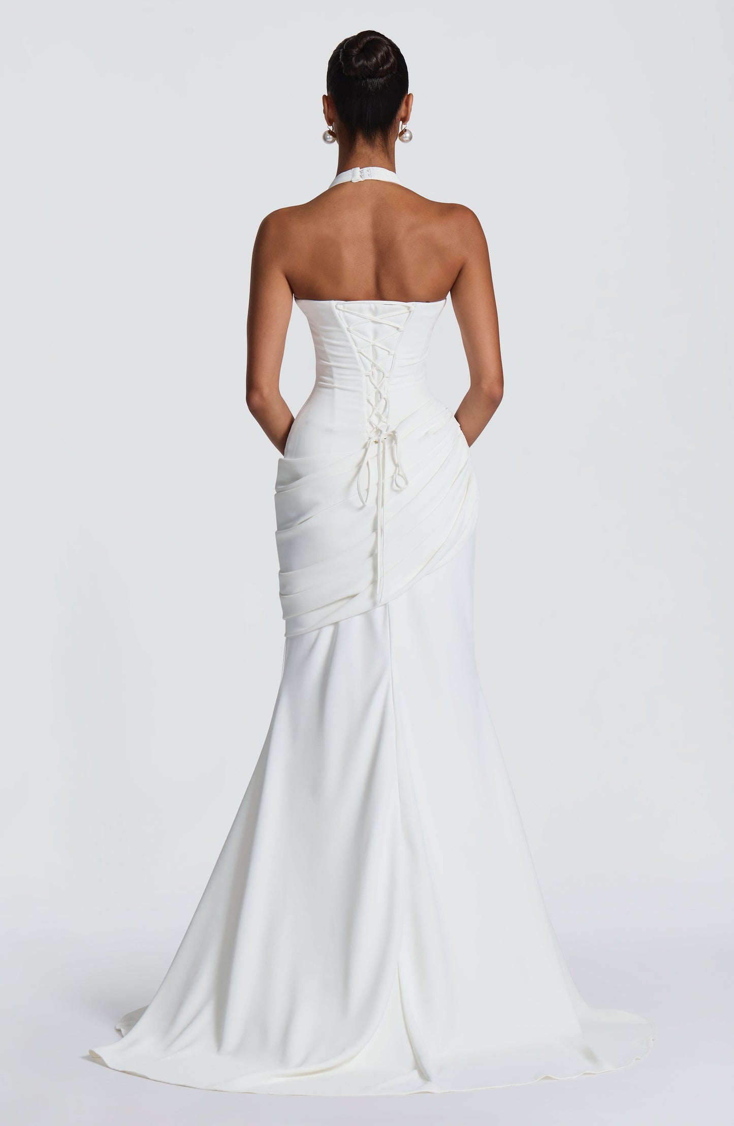 Butter Yellow Halter Mermaid Gown - Yellow