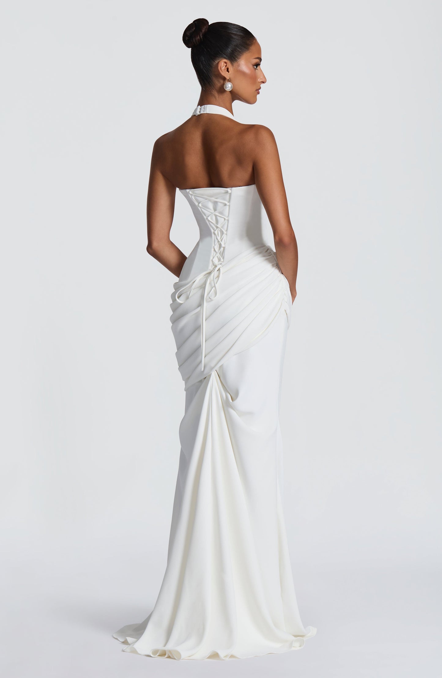 Butter Yellow Halter Mermaid Gown - Yellow