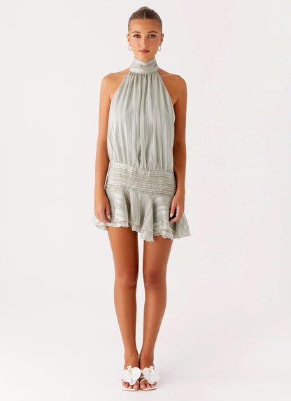 Women's Cocktail Halter Pleated Mini Dress - product image 11