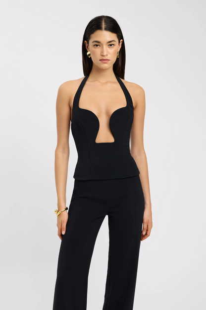 Women's Cocktail Halter Sweetheart Plunge Bustier Top