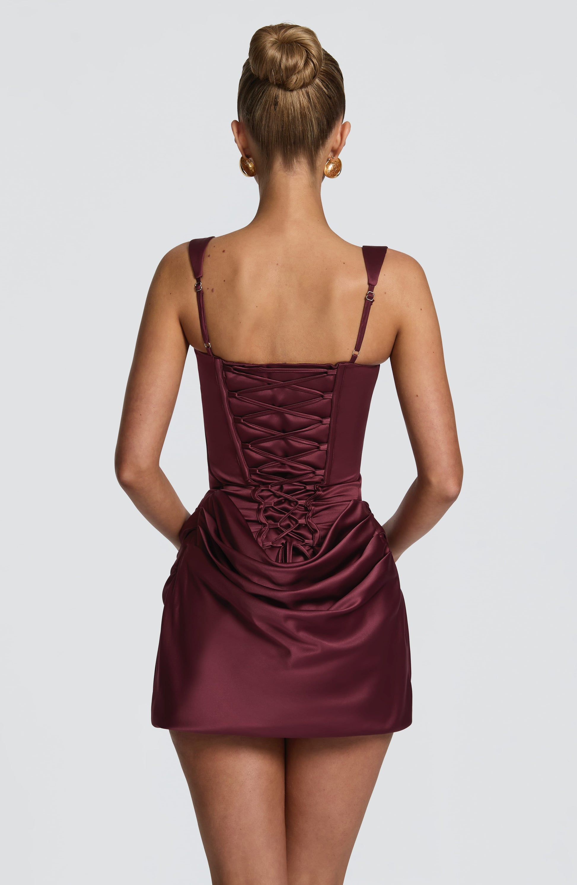 Corset Satin Mini Dress