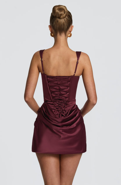 Corset Satin Mini Dress