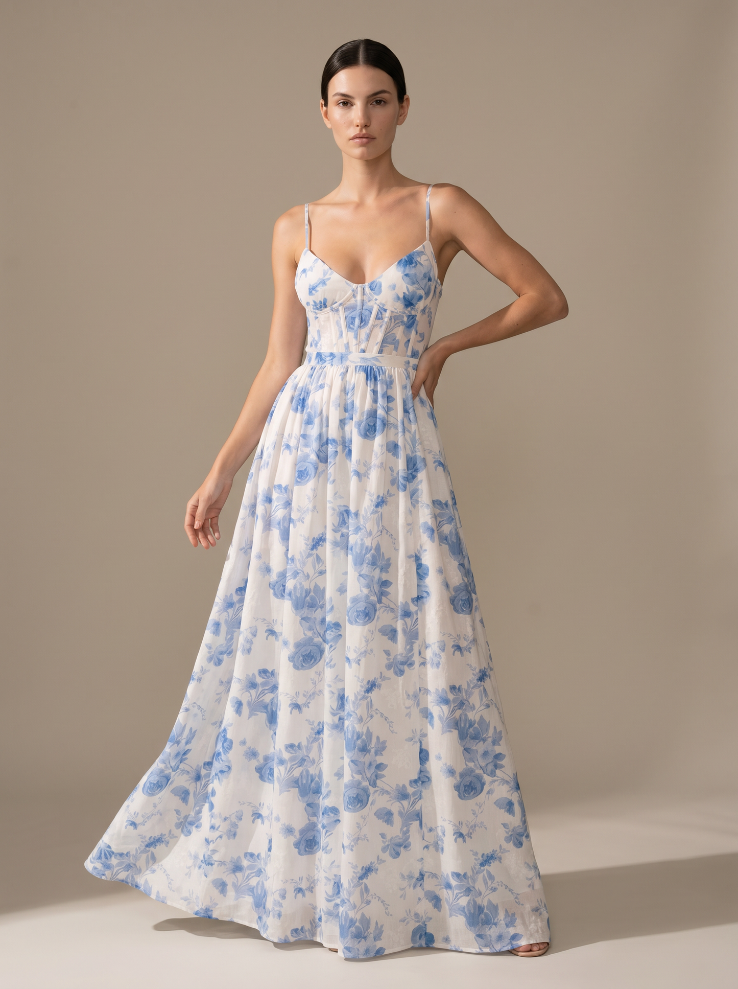 Corset Sexy Maxi Dress - Blue