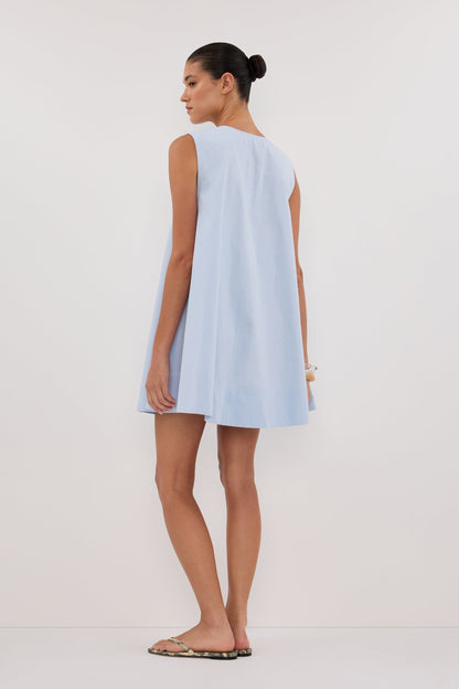 Cotton Baby Mini Dress - Cornflower