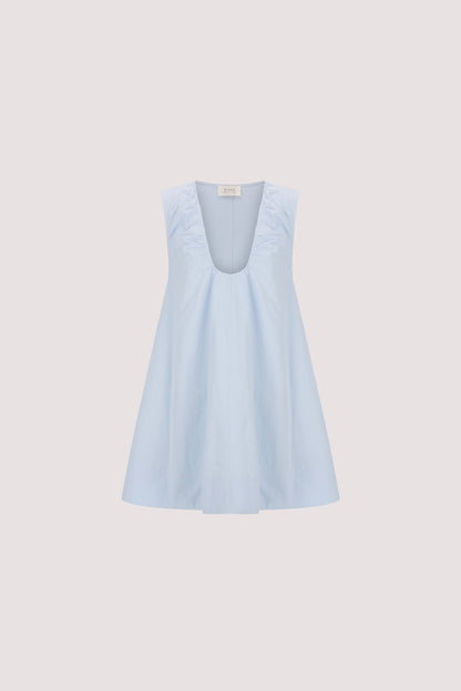 Cotton Baby Mini Dress - Cornflower