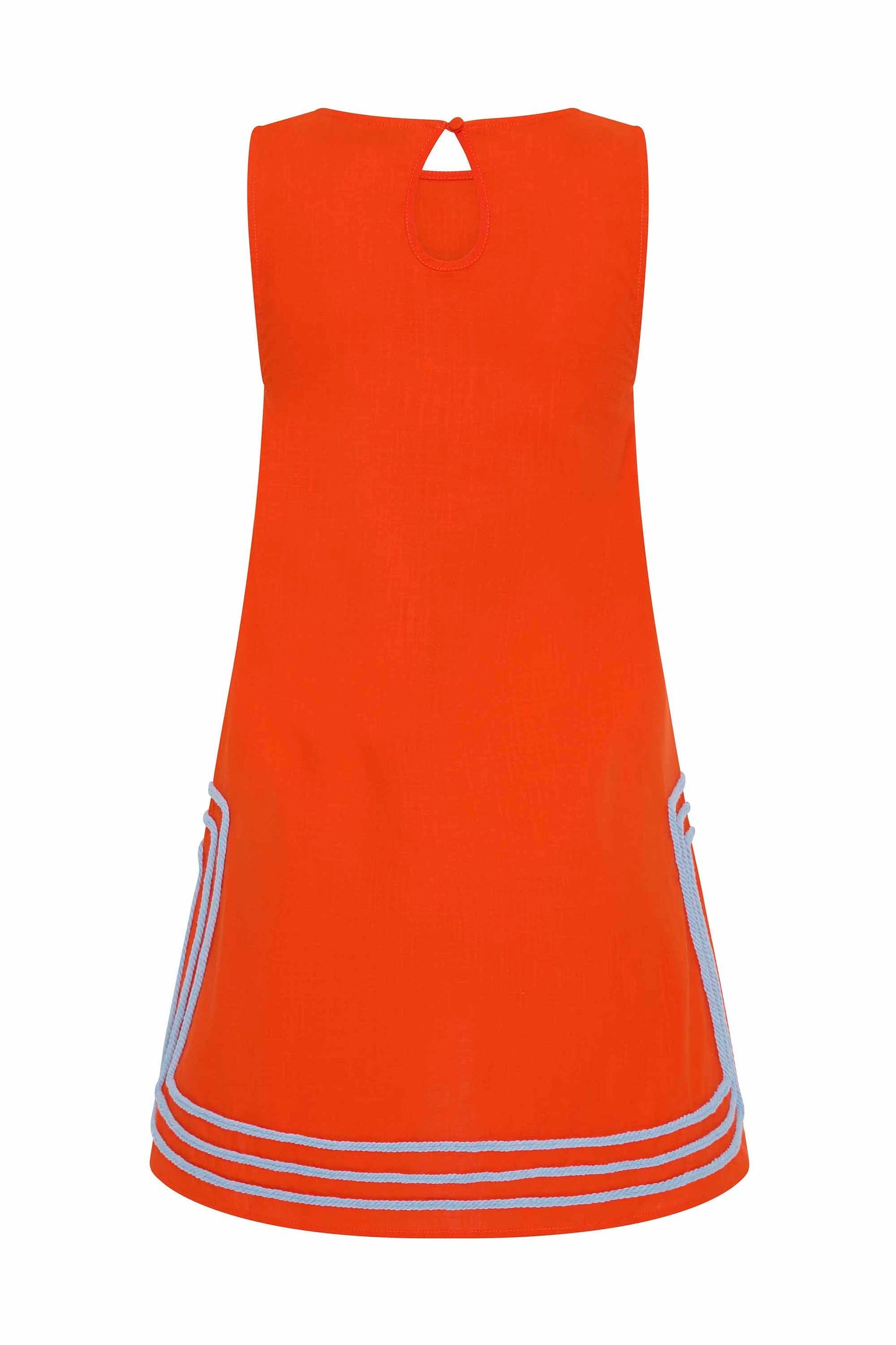 Tangerine Embroidered Resort Shift Dress