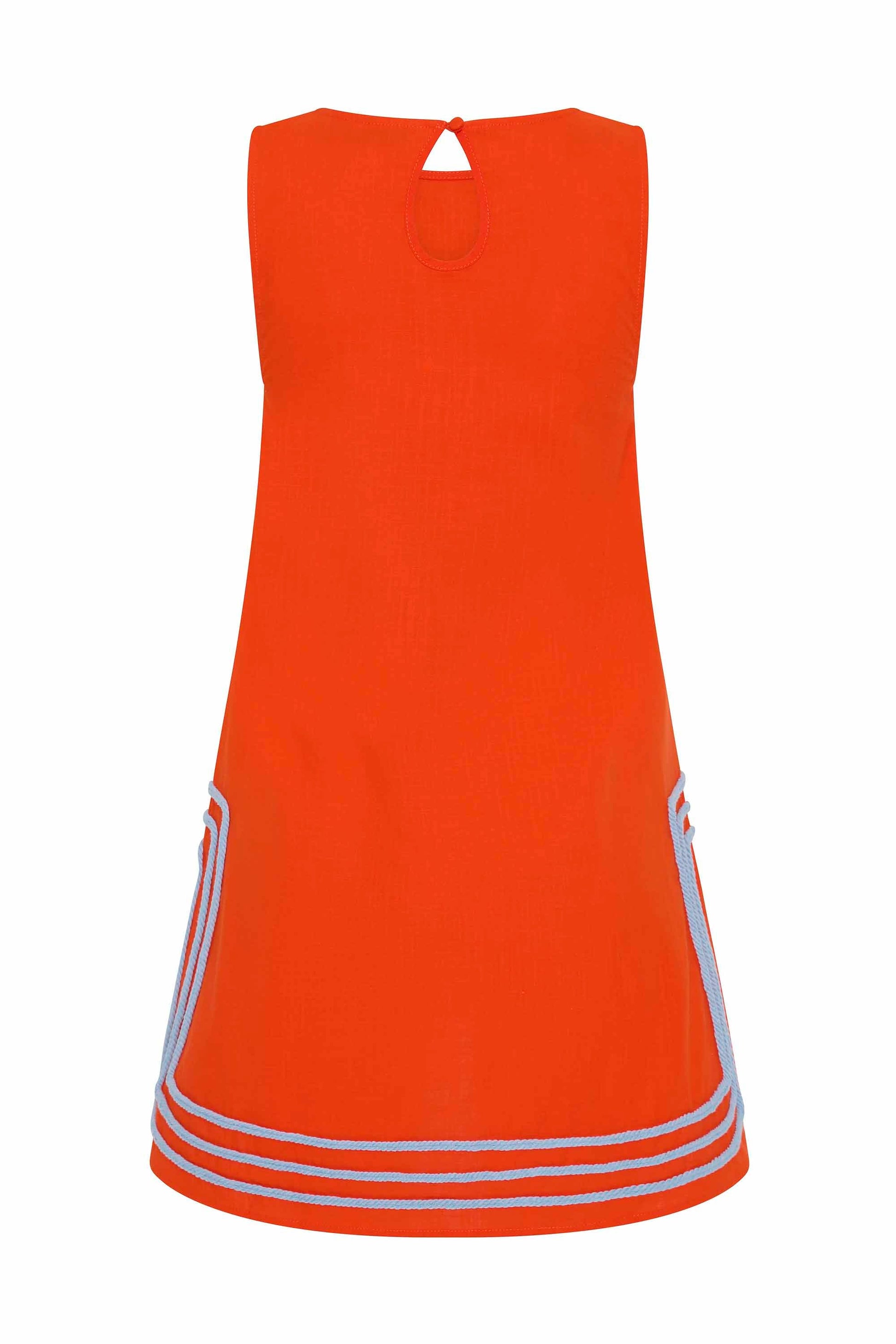 Tangerine Embroidered Resort Shift Dress