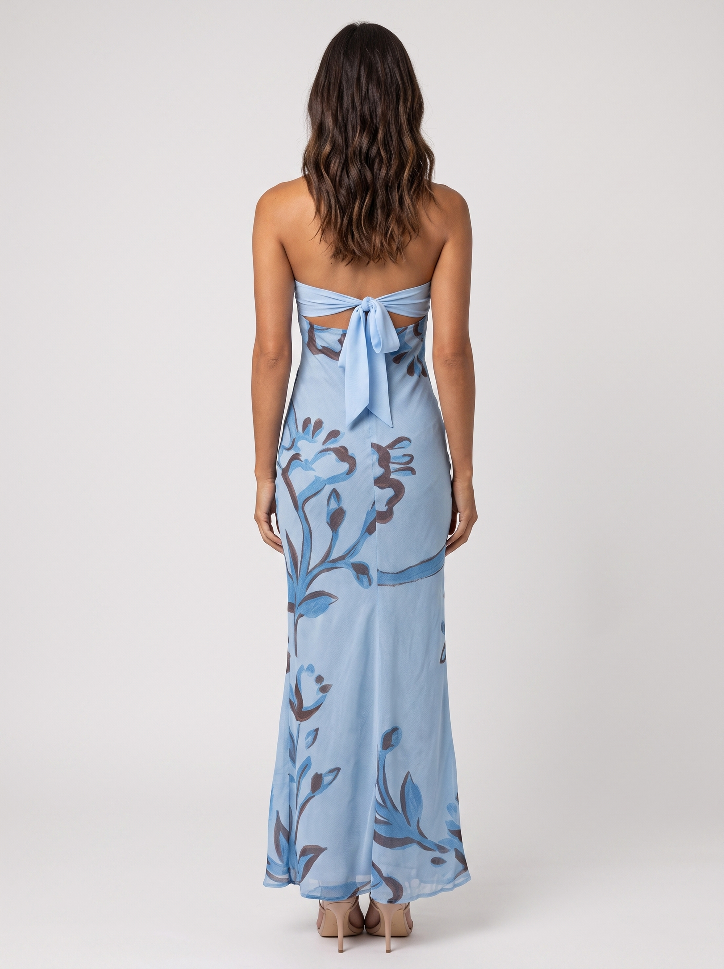 Cutout Homecoming Maxi Dress - Blue