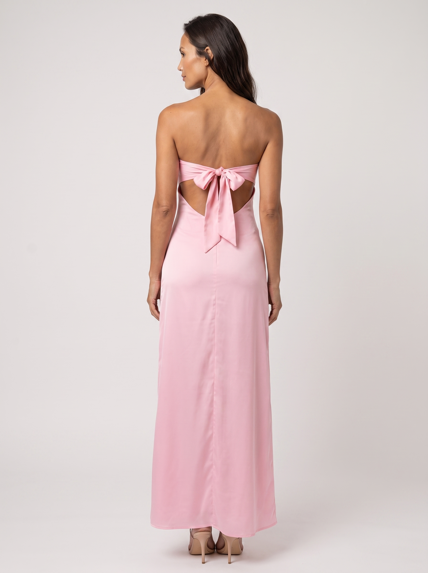 Cutout Homecoming Maxi Dress - Pink