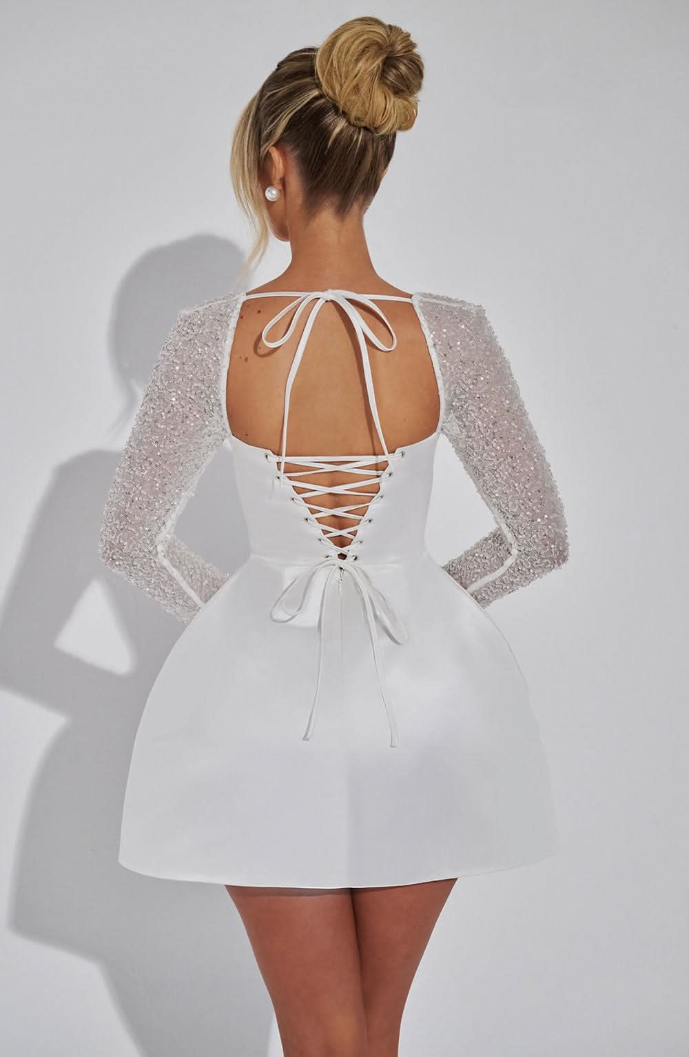 Women's Cocktail Square Neck Sequin Mini Dress - product image 6