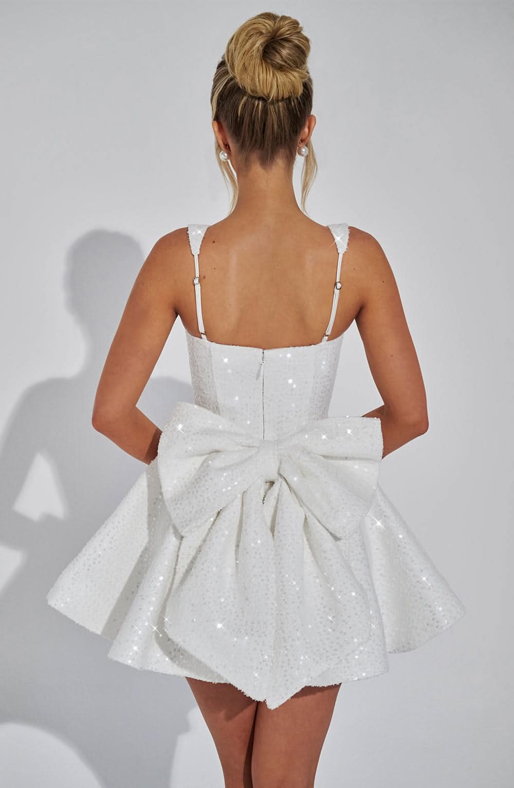 Women's Wedding Guest Sequin Square Neck Mini Dress - product image 2