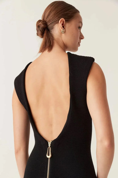 Women's Cocktail Sleeveless Fringe Midi Dress - product image 4