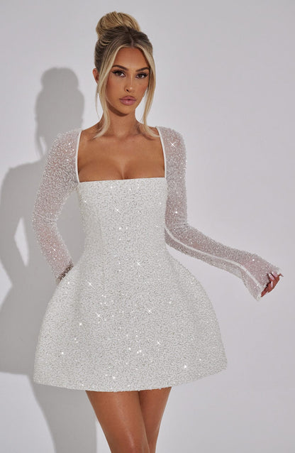 Elegant Mini Dress - White