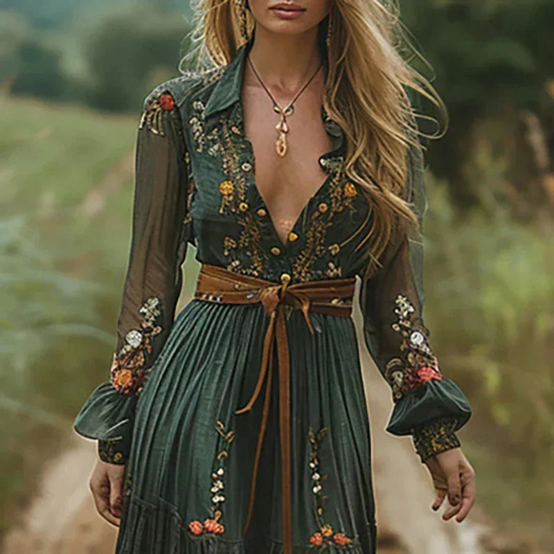 Embroidered Maxi Dress