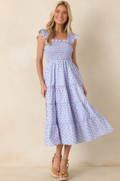 Embroidered Midi Dress