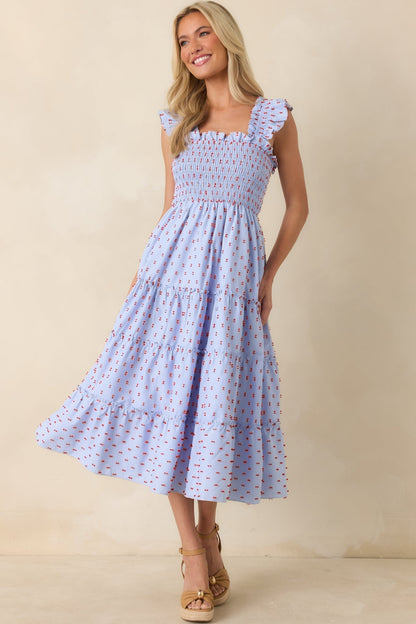 Embroidered Midi Dress