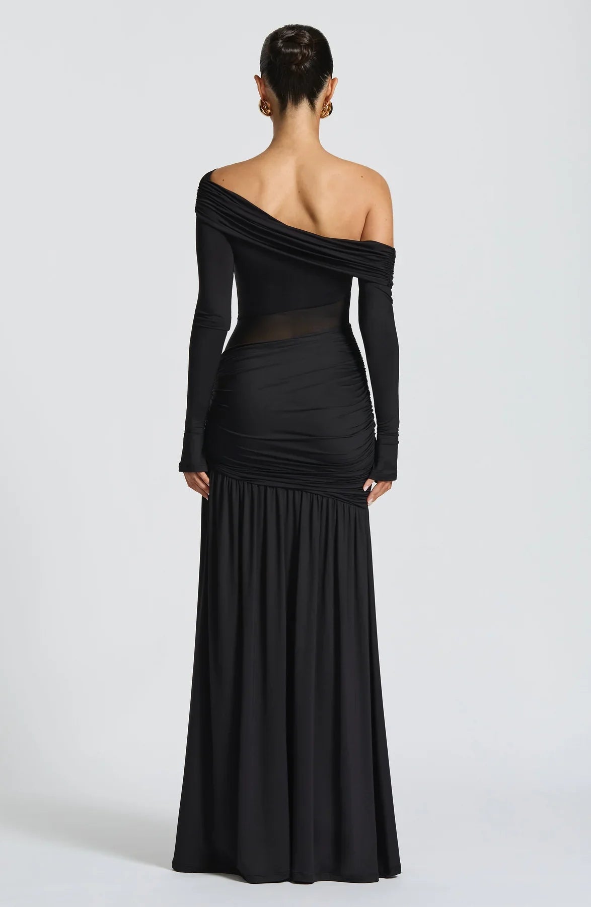 Women's Cocktail One Shoulder Slit Maxi Dress