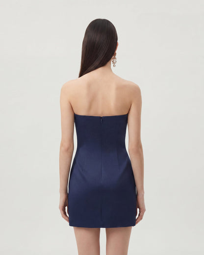 Floral Elegant Mini Dress - Blue