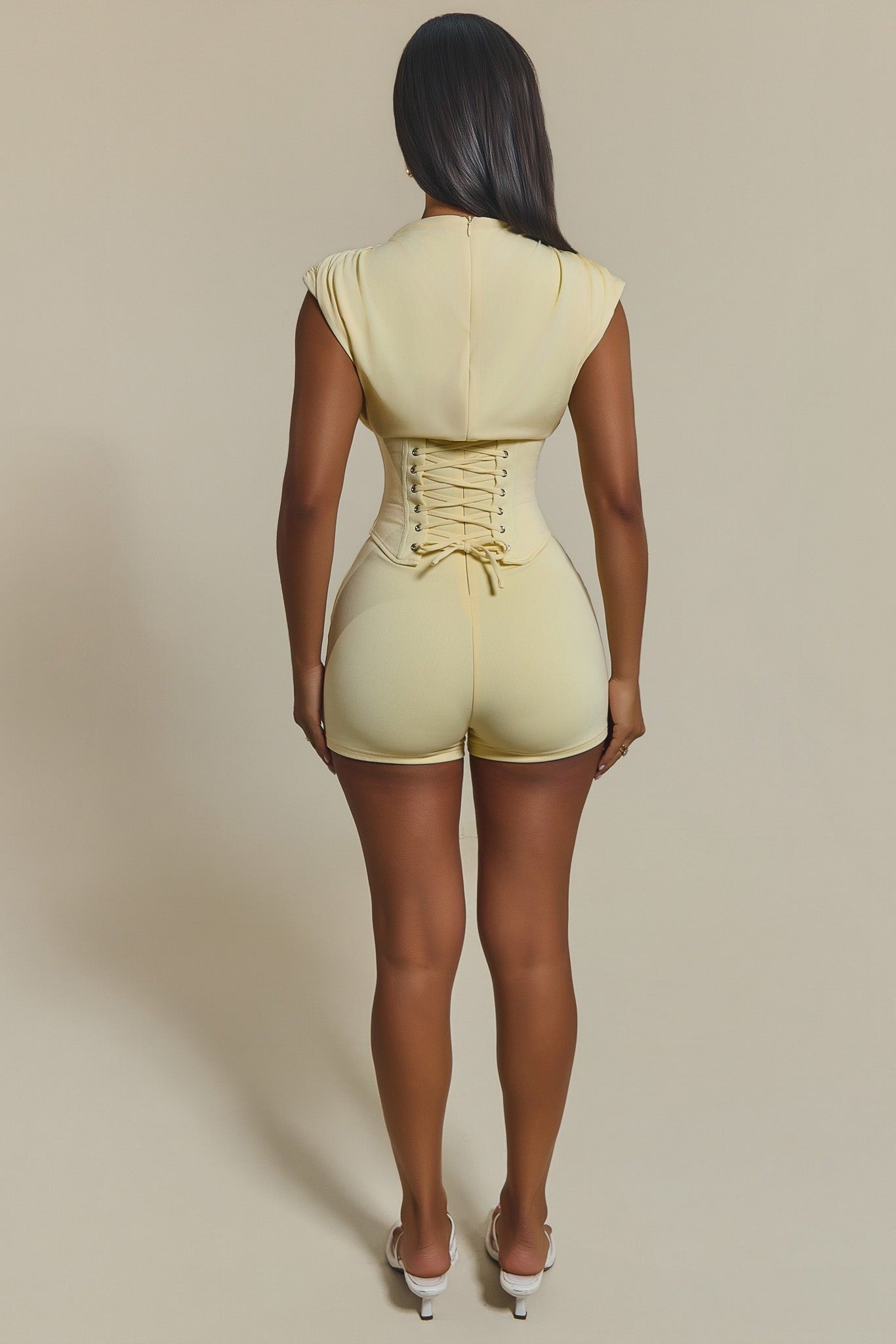 Butter Yellow Three Piece Short Set