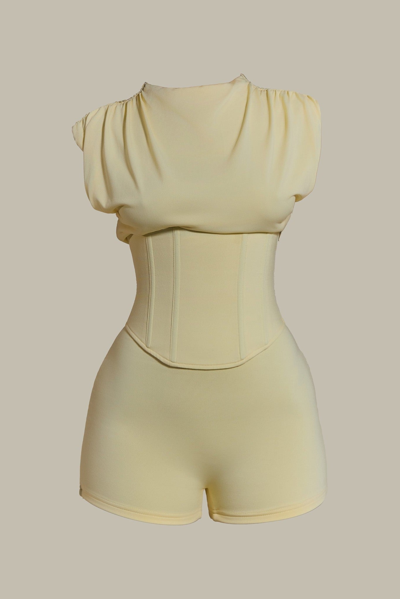 Butter Yellow Three Piece Short Set