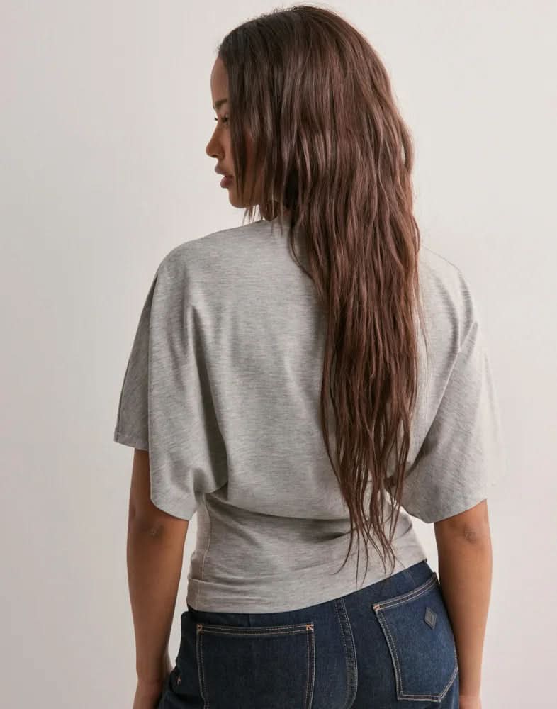 Women's Casual Wide Sleeve Cropped Crew Neck Tee - product image 1