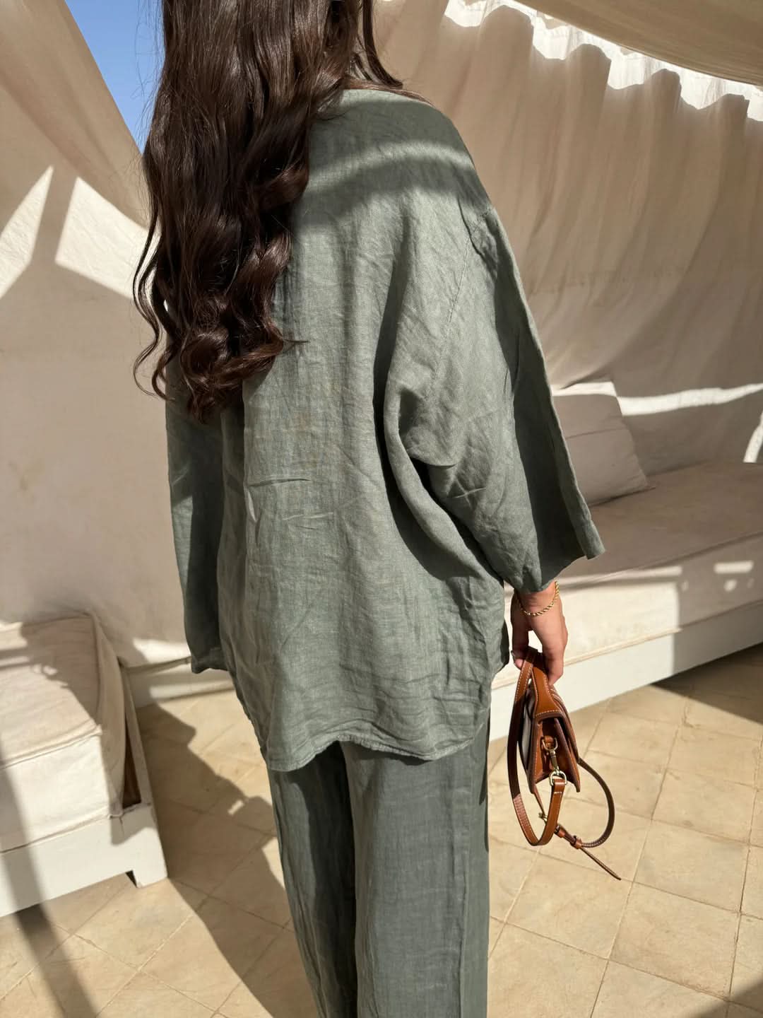 Women's Summer Oversized Button Down Shirt and Pants Set - product image 8