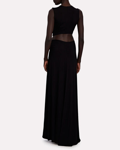 Women's Wedding Guest Cutout V Neck Slit Maxi Dress - product image 3