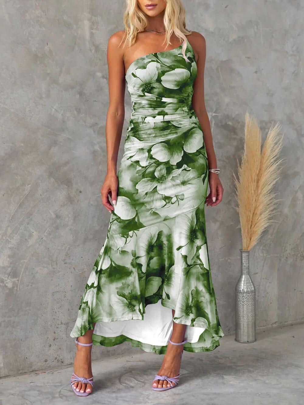 Women's Wedding Guest Floral One Shoulder Maxi Dress - product image 7