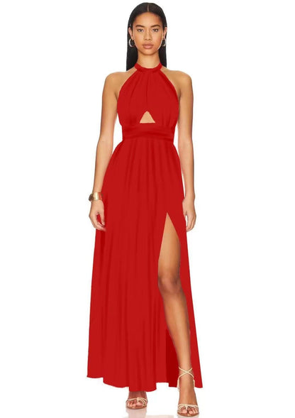 Women's Wedding Guest Halter Cut Out Maxi Dress - product image 2