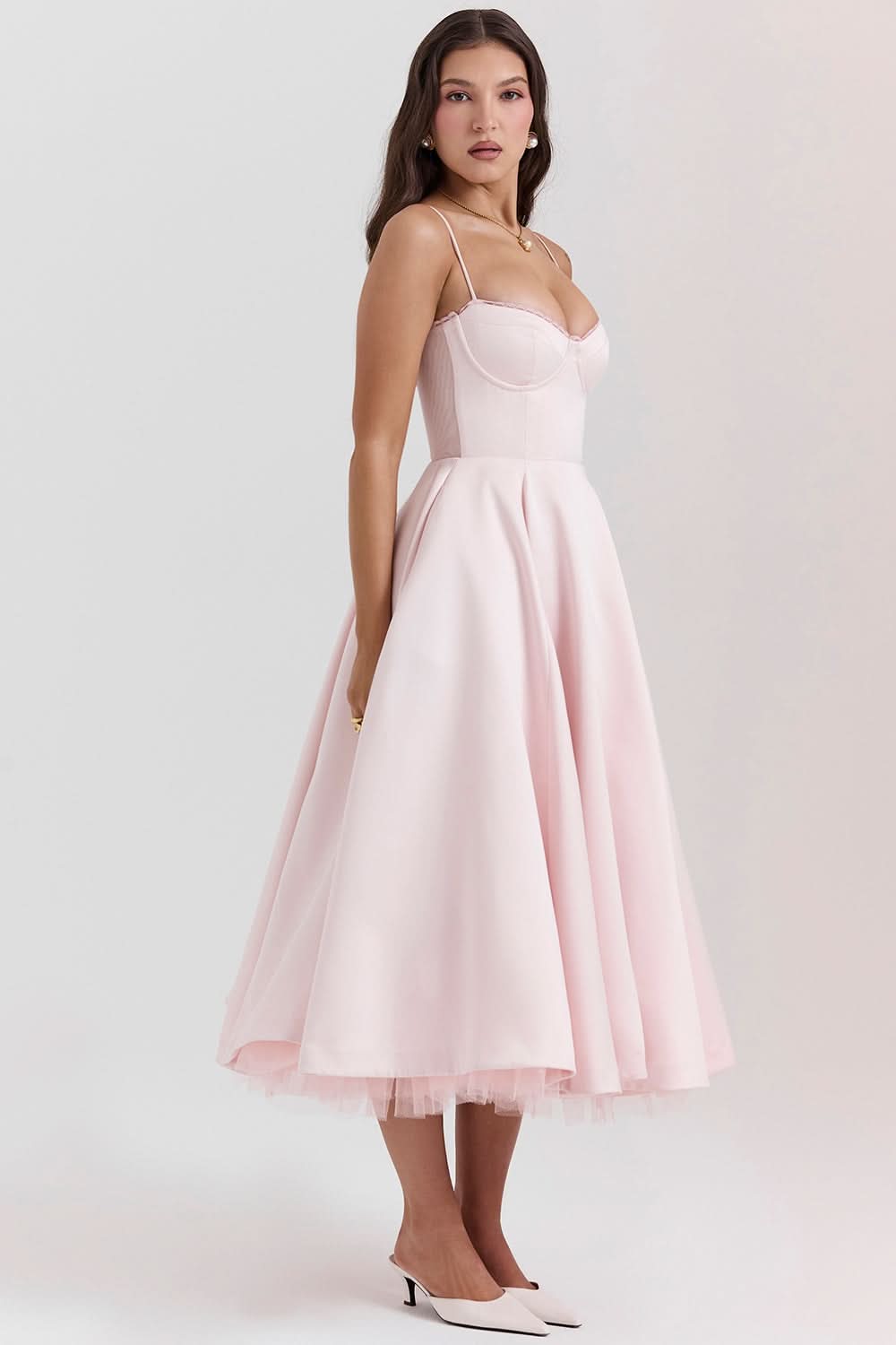Women's Wedding Guest Sweetheart Midi Fit and Flare Dress - product image 7