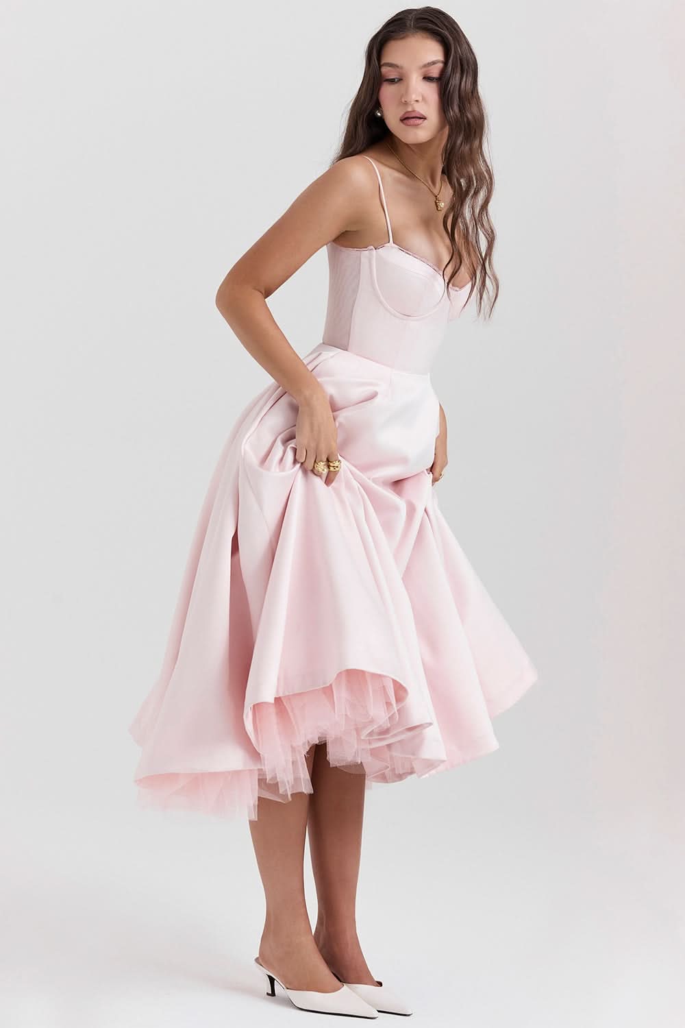Women's Wedding Guest Sweetheart Midi Fit and Flare Dress - product image 8