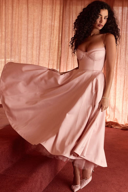 Women's Wedding Guest Sweetheart Midi Fit and Flare Dress - product image 1