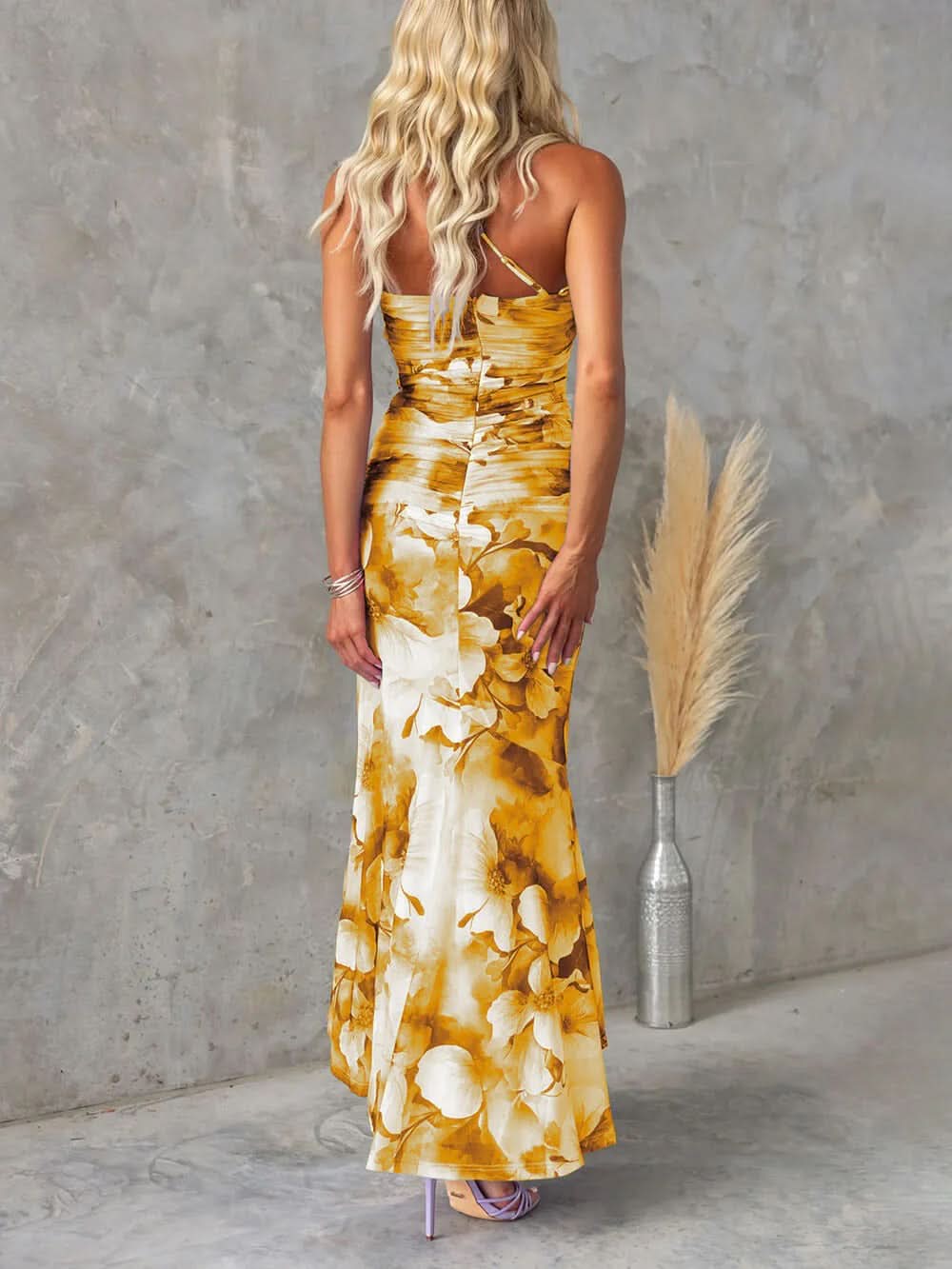 Women's Wedding Guest Floral One Shoulder Maxi Dress - product image 12