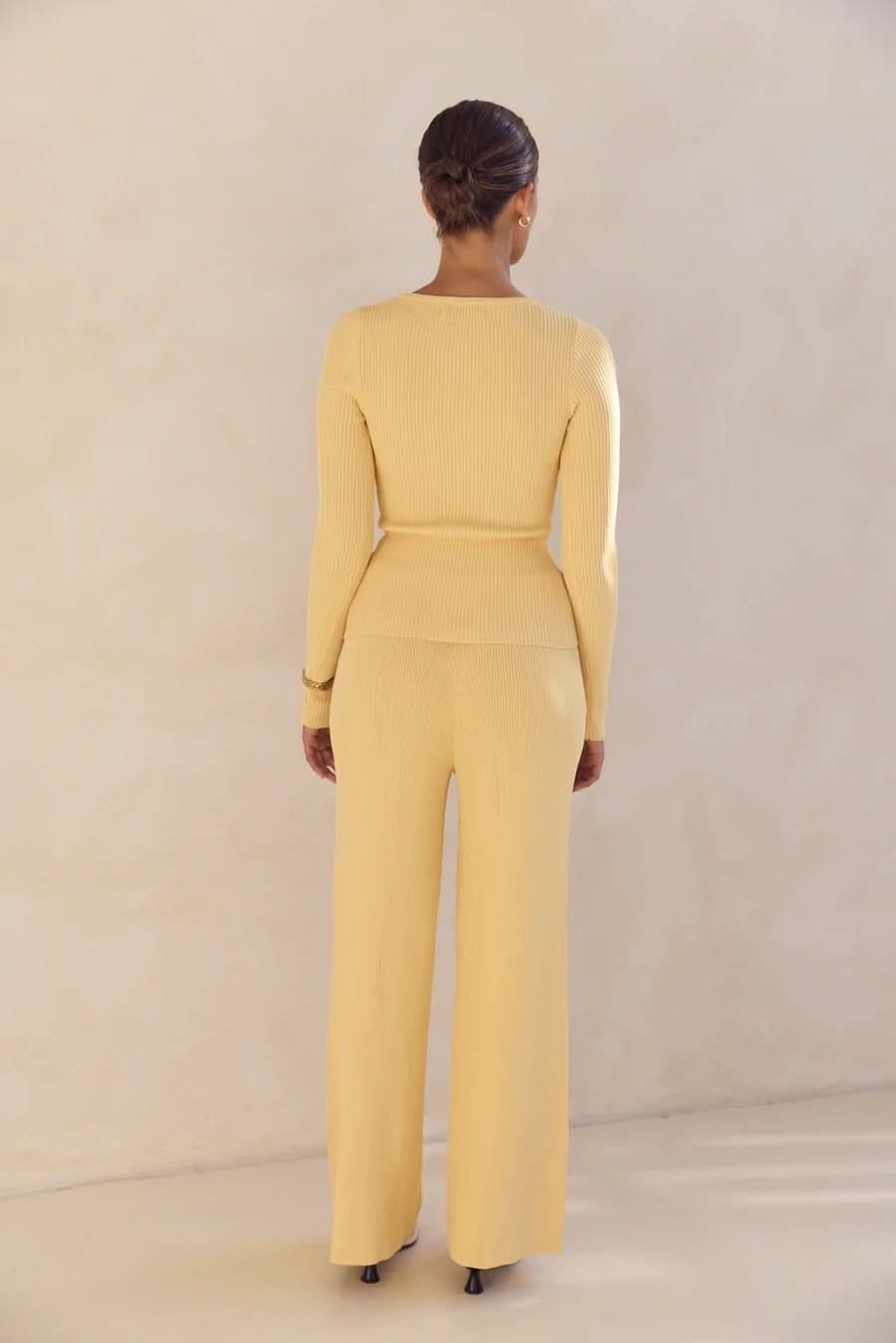 Women's Ribbed Knit Lounge Set Long Sleeve Top and Pants - product image 11