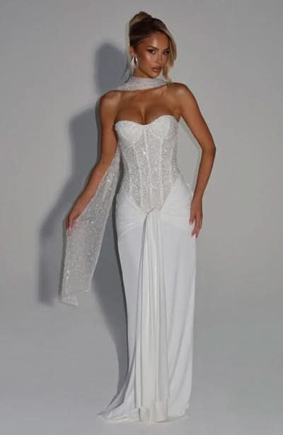 Women's Prom Strapless Sweetheart Maxi Dress - product image 7