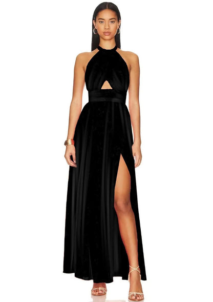 Women's Wedding Guest Halter Cut Out Maxi Dress - product image 3