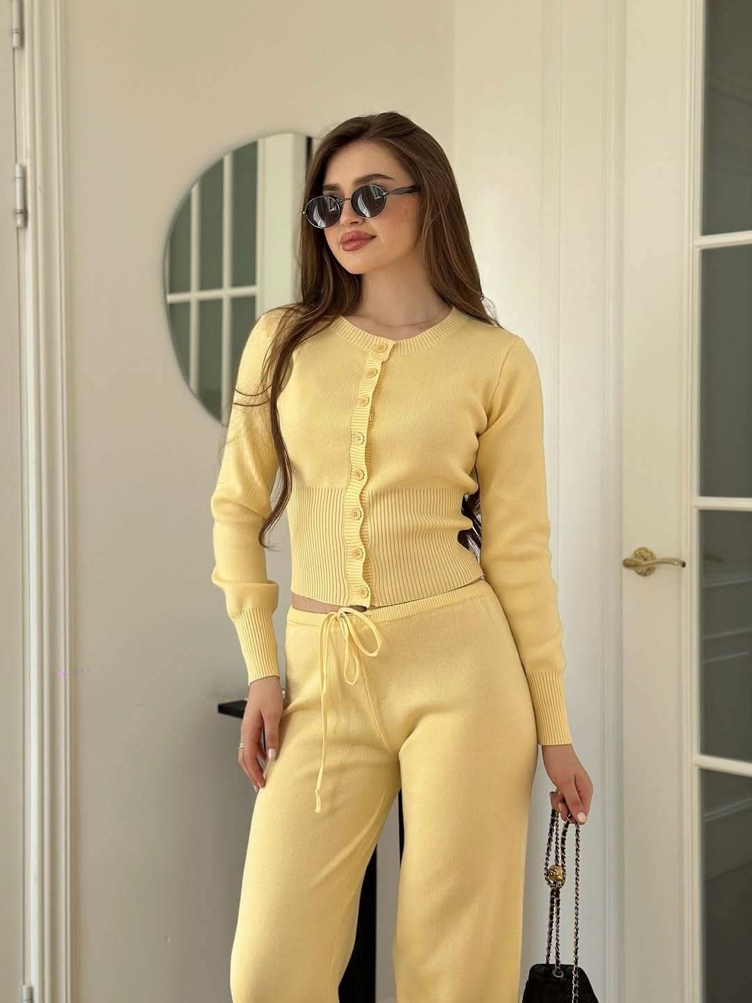 Women's Ribbed Knit Lounge Set Long Sleeve Top and Pants - product image 12