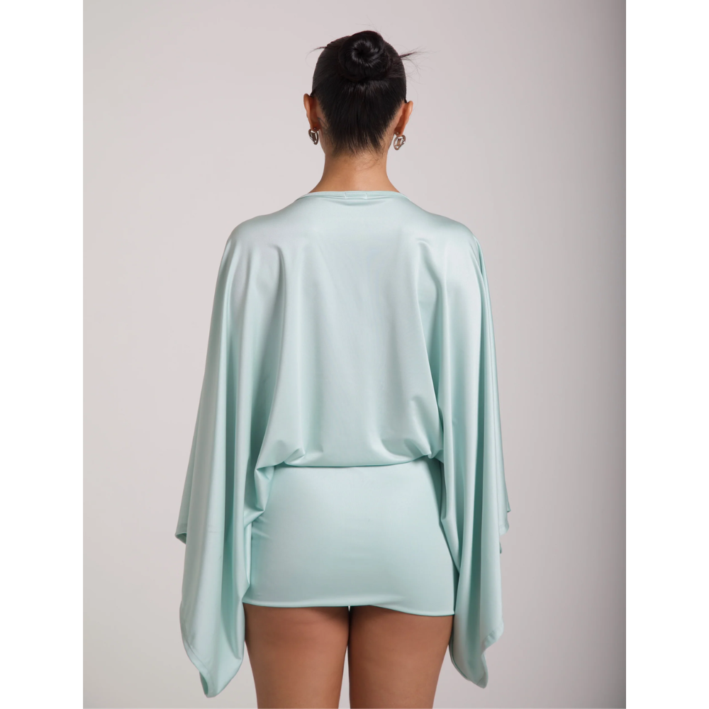 Ivory Kimono Sleeve Mini Dress - Ivory