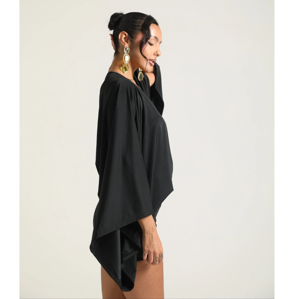 Ivory Kimono Sleeve Mini Dress - Ivory