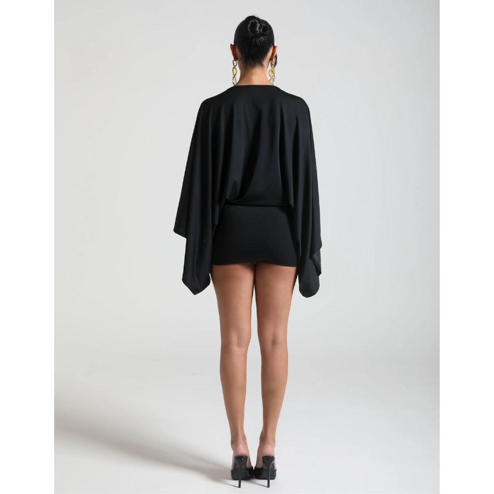 Ivory Kimono Sleeve Mini Dress - Ivory