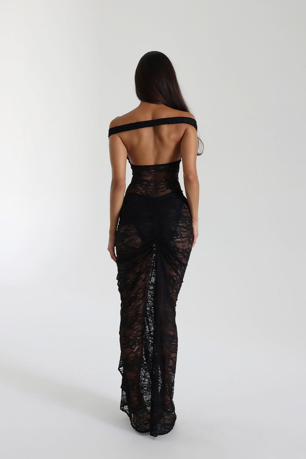 Lace Sheer Maxi Dress