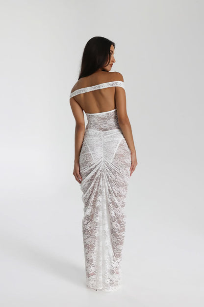 Lace Sheer Maxi Dress