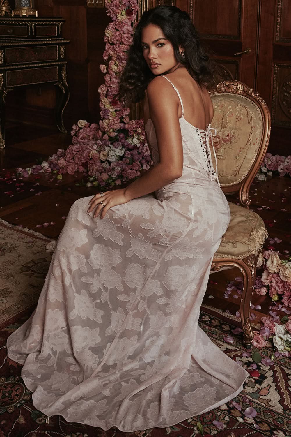 Women's Wedding Guest Floral Lace Maxi Dress - product image 5