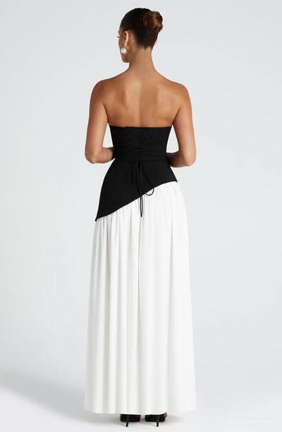 Women's Wedding Guest Strapless Maxi Dress With Scarf - product image 12