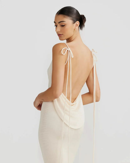 Women's Wedding Guest Backless Cowl Neck Maxi Dress - product image 4