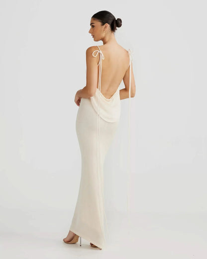 Women's Wedding Guest Backless Cowl Neck Maxi Dress - product image 3